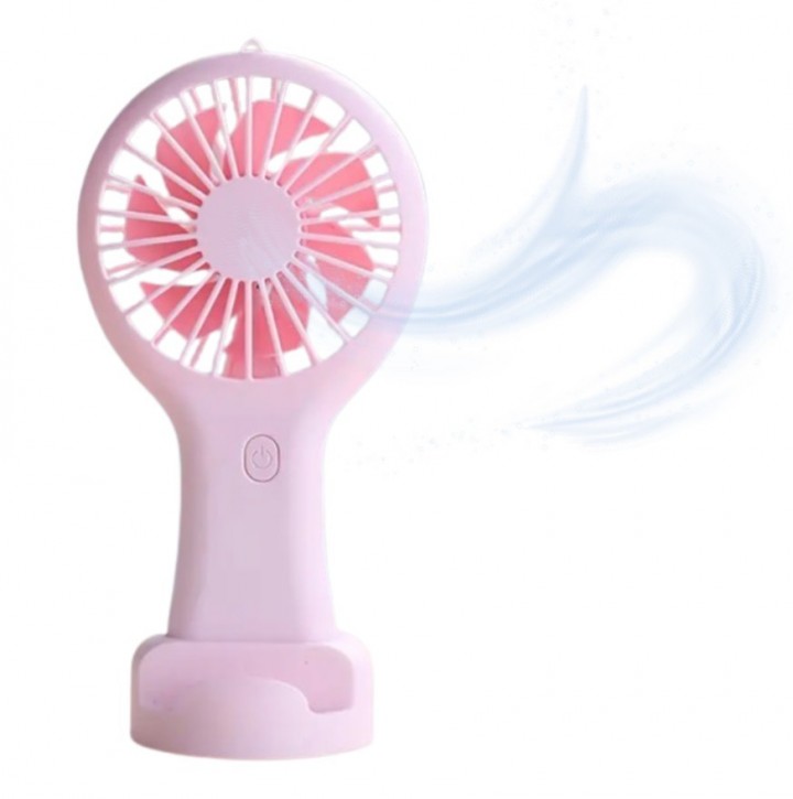 Draagbare handventilator usb roze2