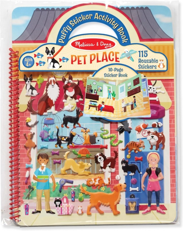 Melissa en doug pet place puffy stickerboek