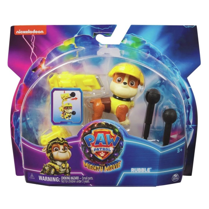 Paw patrol the mighty movie rubble actiefiguur